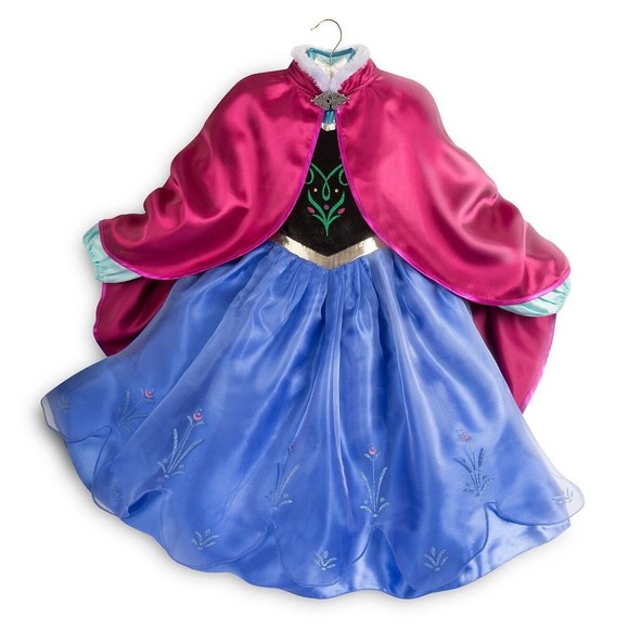 New Disney Store Frozen Princess Anna Halloween Costume Dress Cape 9/10 - Picture 1 of 4
